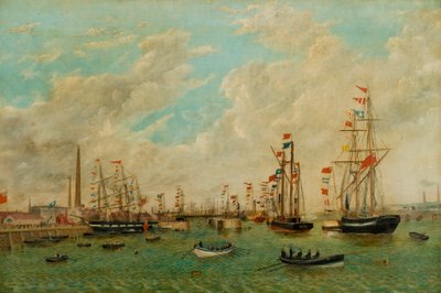 Apertura del Tyne Dock, 3 marzo 1859 da John Scott